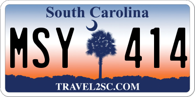SC license plate MSY414