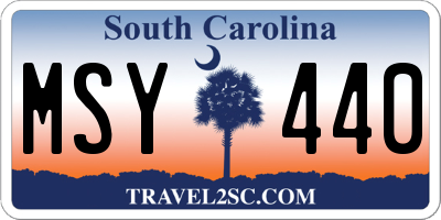 SC license plate MSY440