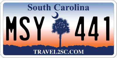 SC license plate MSY441