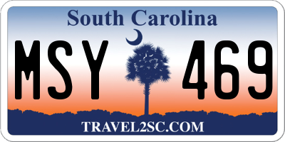 SC license plate MSY469