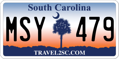 SC license plate MSY479