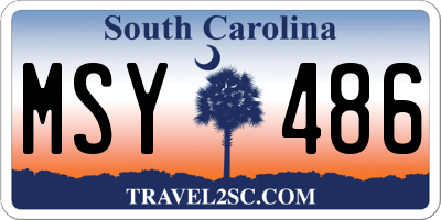 SC license plate MSY486