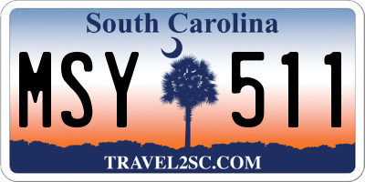 SC license plate MSY511
