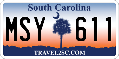 SC license plate MSY611