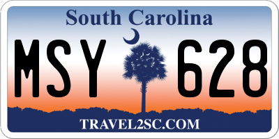 SC license plate MSY628