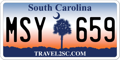 SC license plate MSY659