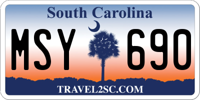 SC license plate MSY690