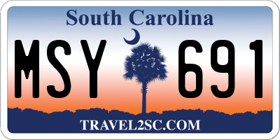 SC license plate MSY691