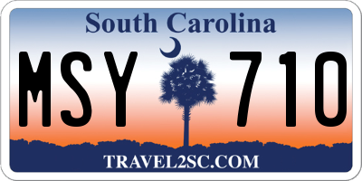 SC license plate MSY710