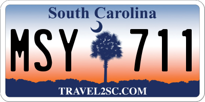 SC license plate MSY711