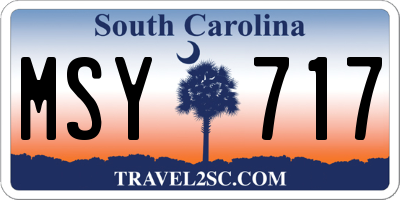 SC license plate MSY717