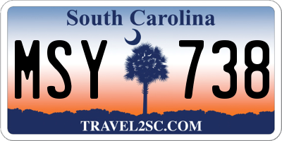 SC license plate MSY738