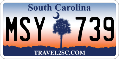 SC license plate MSY739