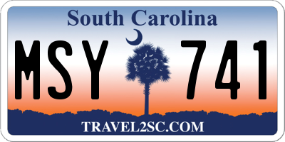 SC license plate MSY741