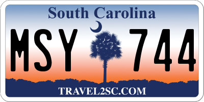 SC license plate MSY744