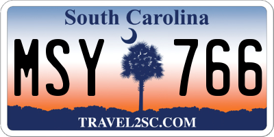 SC license plate MSY766