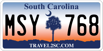 SC license plate MSY768