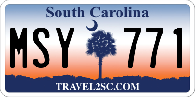 SC license plate MSY771