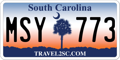 SC license plate MSY773
