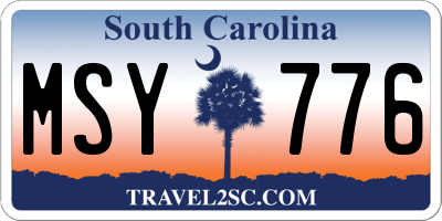 SC license plate MSY776