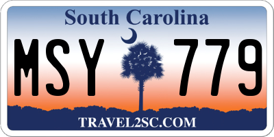 SC license plate MSY779