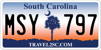SC license plate MSY797