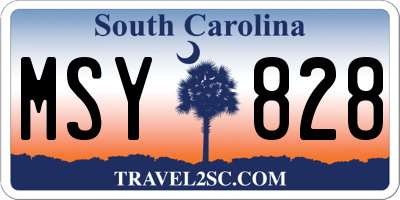 SC license plate MSY828