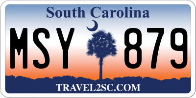 SC license plate MSY879