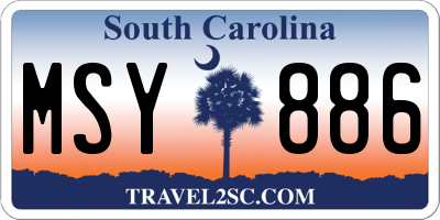 SC license plate MSY886
