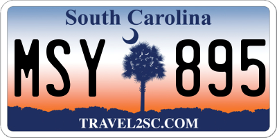 SC license plate MSY895