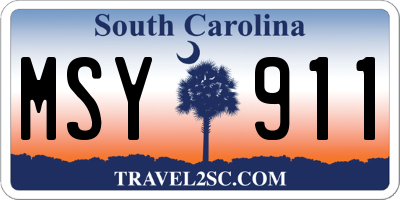 SC license plate MSY911
