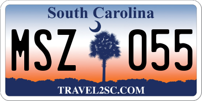 SC license plate MSZ055