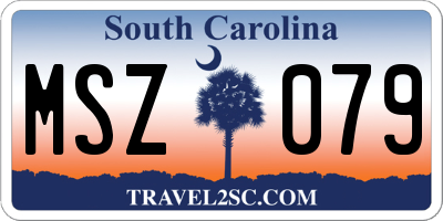SC license plate MSZ079