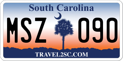 SC license plate MSZ090