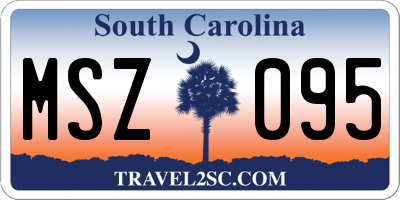 SC license plate MSZ095