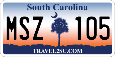 SC license plate MSZ105