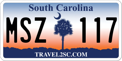 SC license plate MSZ117