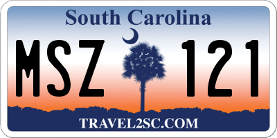 SC license plate MSZ121