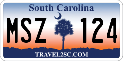 SC license plate MSZ124
