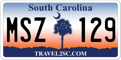 SC license plate MSZ129