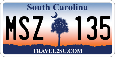 SC license plate MSZ135