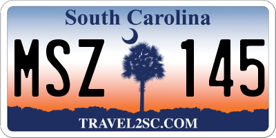SC license plate MSZ145