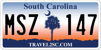 SC license plate MSZ147