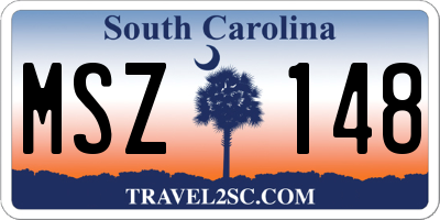 SC license plate MSZ148