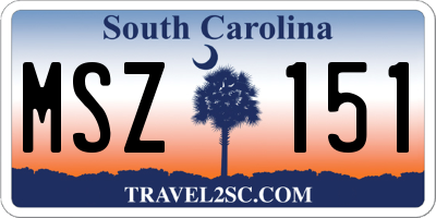 SC license plate MSZ151