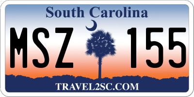 SC license plate MSZ155