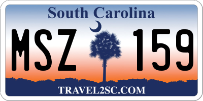 SC license plate MSZ159
