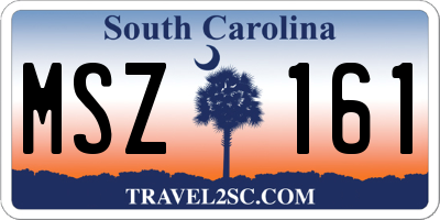 SC license plate MSZ161
