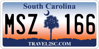 SC license plate MSZ166