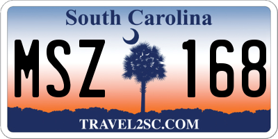 SC license plate MSZ168